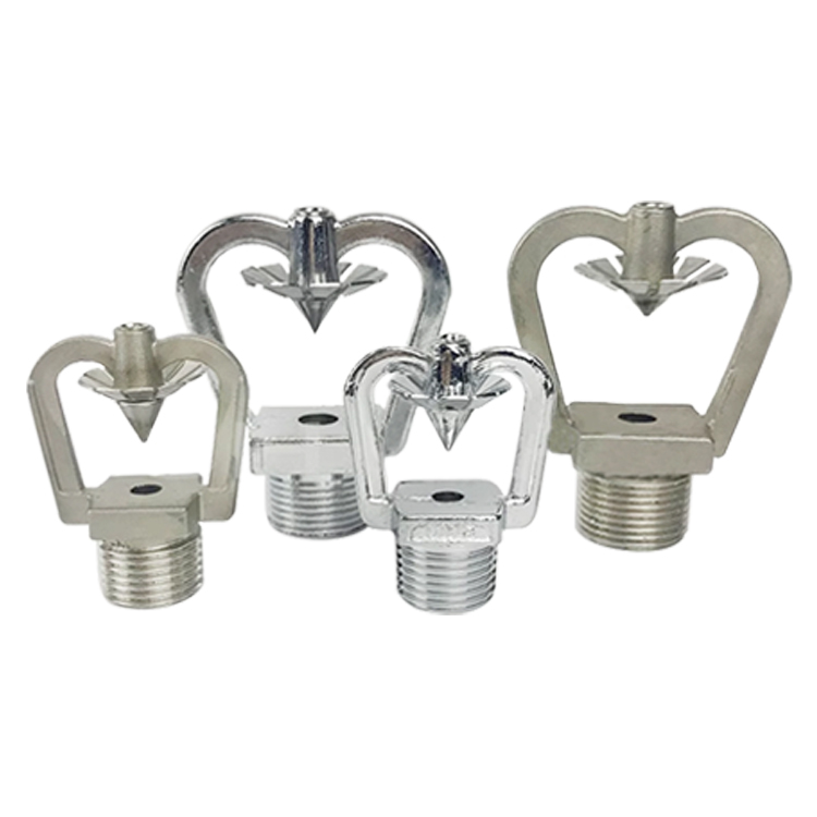 Water mist fire sprinklers with metallic frame structures