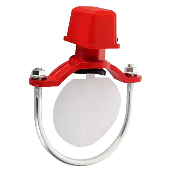 Water flow indicator for fire sprinkler system, detects water movement to trigger alarms.