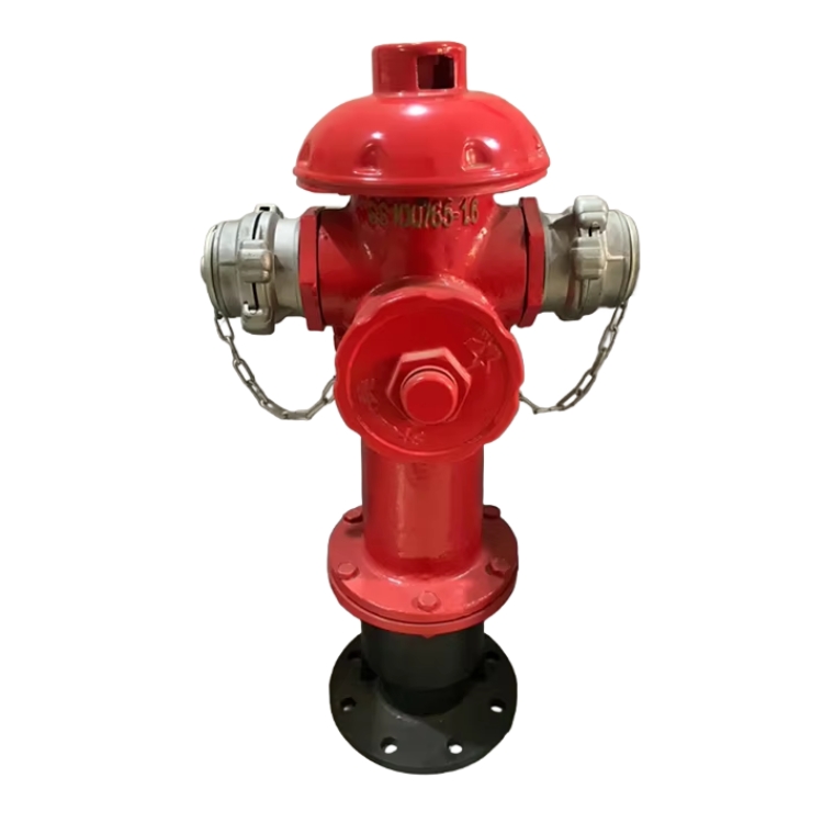 Outdoor Above-Ground Fire Hydrant with multi-outlets, enabling quick hose connection for high-pressure water supply in outdoor fire suppression