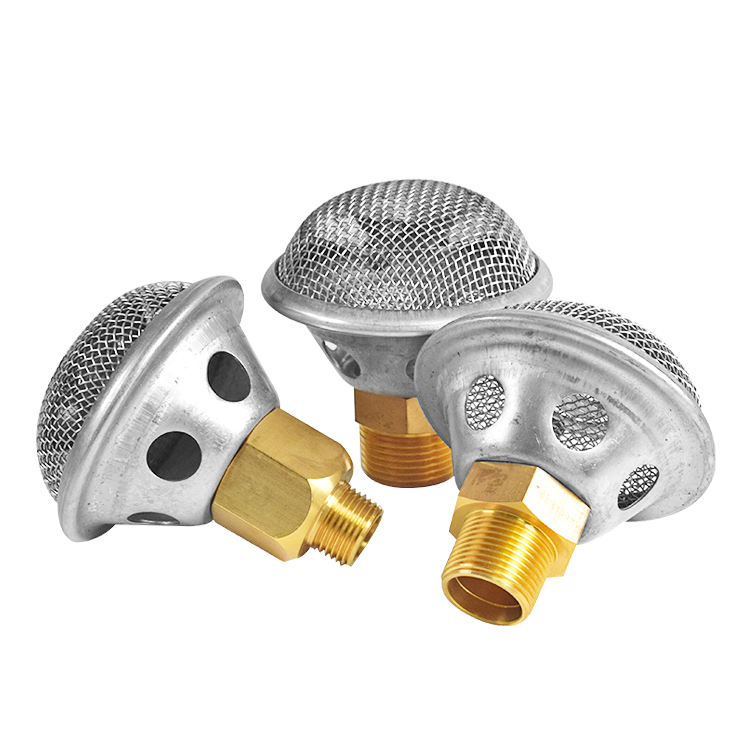 Zinc Chromed Water Fog Fire Sprinkler (PTW-50) – brass + stainless steel net, 50LPM flow, for low-expansion foam fire suppression.