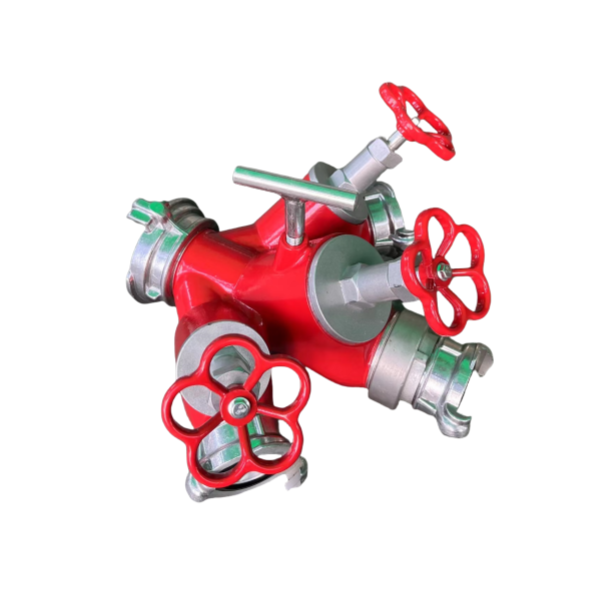 breeching Inlet 3 Way – 24 Bar test pressure, aluminum body, 2.5