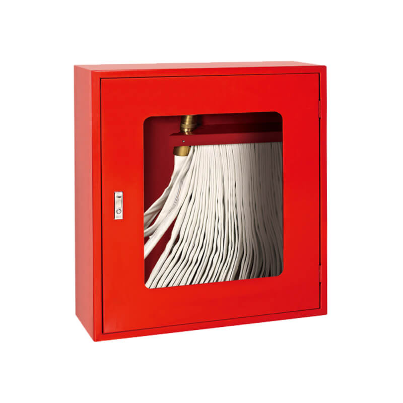 Combined Fire Cabinet – top-bottom threaded landing valve, 700x1200x250mm, integrates hose rack and valve.